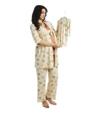Women's Analise During & After 5-Piece Maternity/Nursing Sleep Set by EVERLY GREY