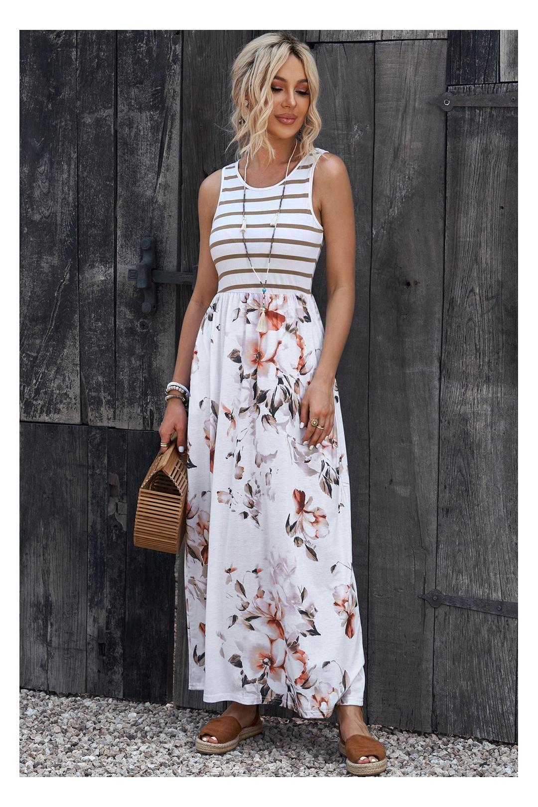 Floral Print Maxi Dress by EVERYDAY THE LABEL