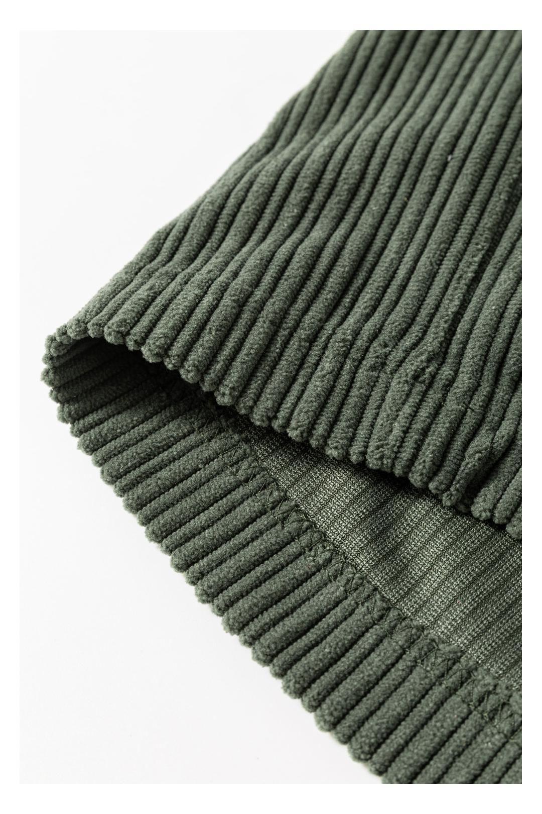 Jungle Green Plus Size Corduroy Pocketed Wide Leg Overall by EVERYDAY THE LABEL