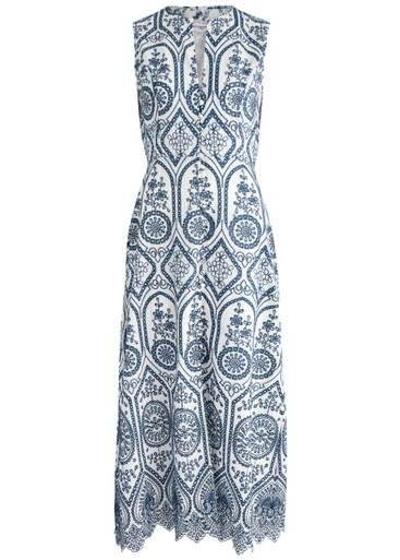 Carine embroidered cotton midi dress by EVI GRINTELA