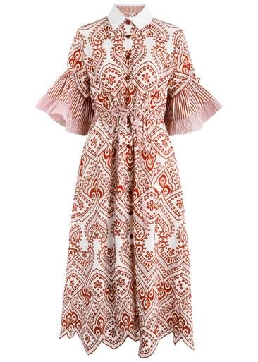 Valerie embroidered cotton midi dress by EVI GRINTELA