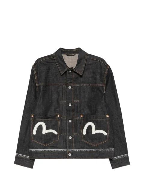Seagull-embroidered denim jacket by EVISU