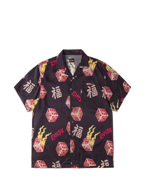 dice-print short-sleeve shirt by EVISU