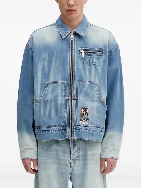 embossed-logo denim jacket by EVISU