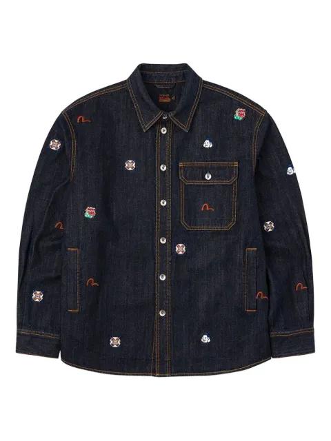 embroidered pocket shirt by EVISU