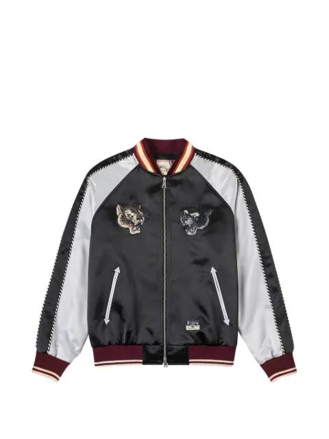leopard embroidered souvenir jacket by EVISU