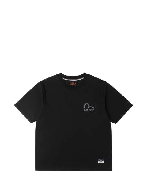 logo-embroidered T-shirt by EVISU