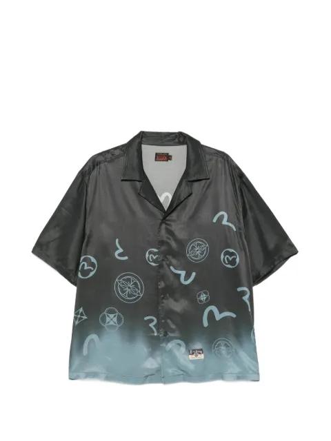 monogram-print ombré-effect shirt by EVISU