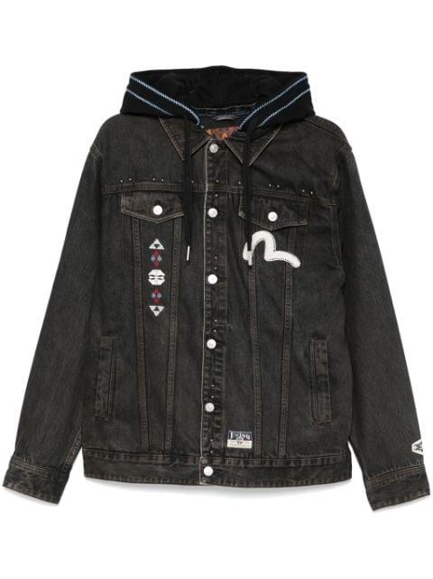patchwork denim jacket by EVISU