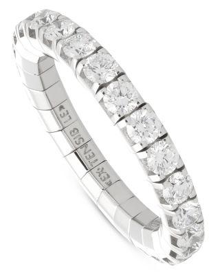 18K White Gold Diamond Stretch Ring by EXTENSIBLE