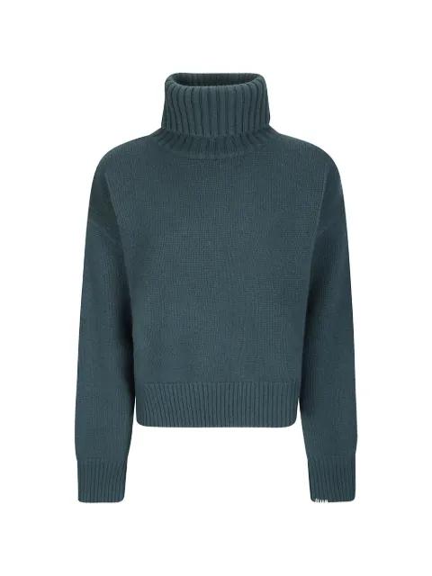 Crop Xtra roll neck cropped sweater by EXTREME CASHMERE
