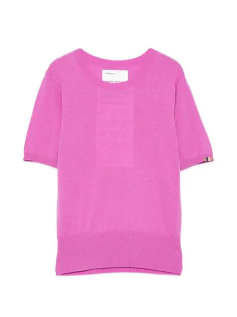 Noor fine-knit short-sleeve sweater by EXTREME CASHMERE