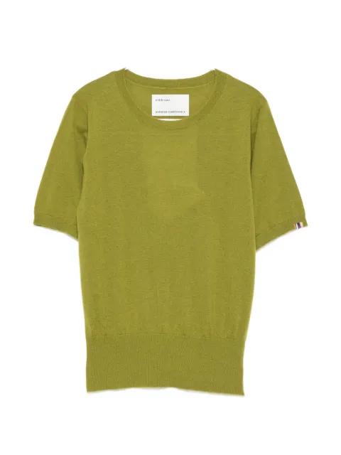 Noor fine-knit short-sleeve sweater by EXTREME CASHMERE