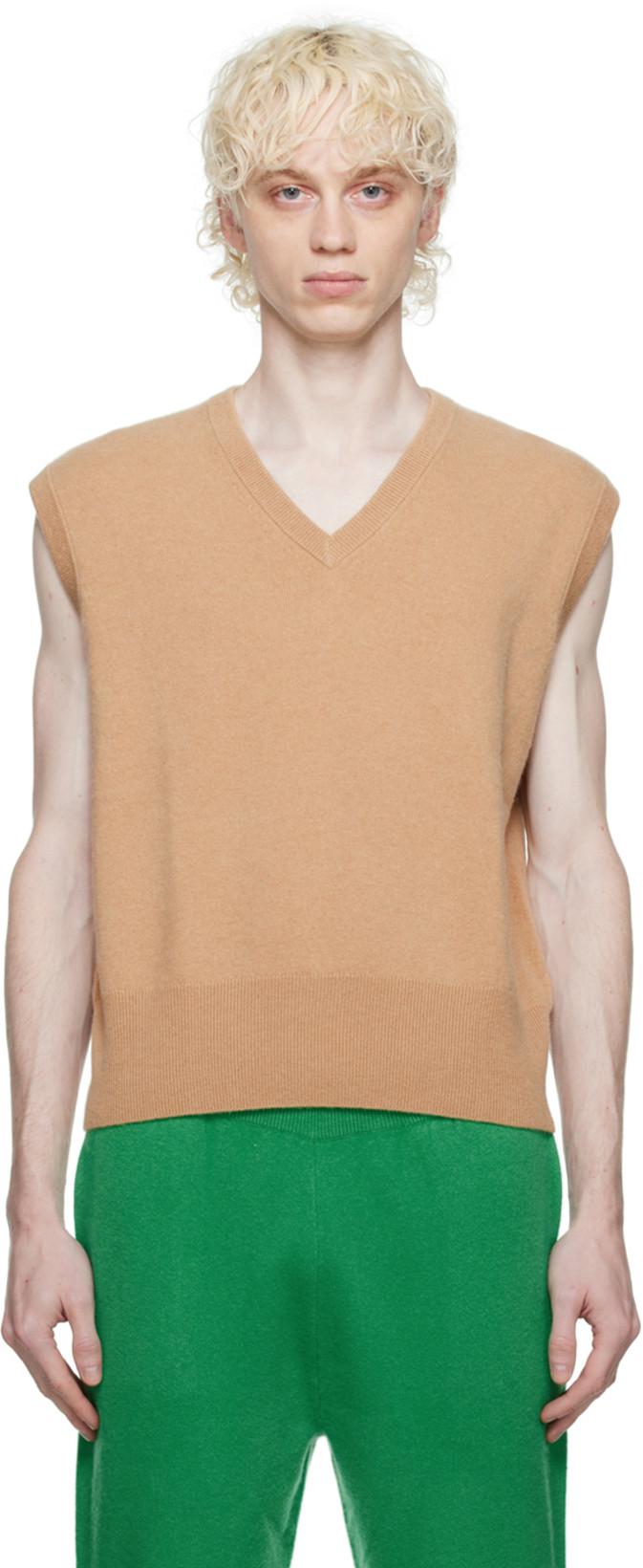 Tan n°243 Spencer Vest by EXTREME CASHMERE