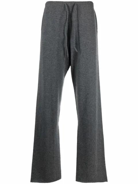 cashmere-blend straight-leg track trousers by EXTREME CASHMERE