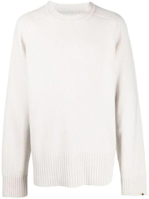 ribbed-trim cashmere jumper by EXTREME CASHMERE