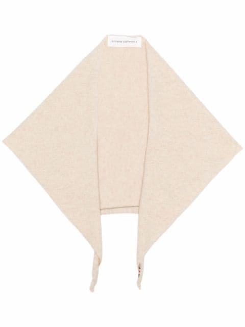 roll neck knitted scarf by EXTREME CASHMERE
