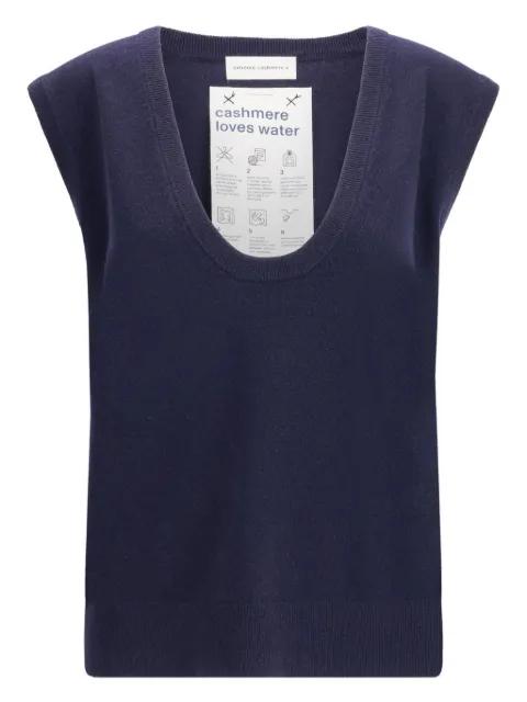 scoop-neck cashmere tank top by EXTREME CASHMERE