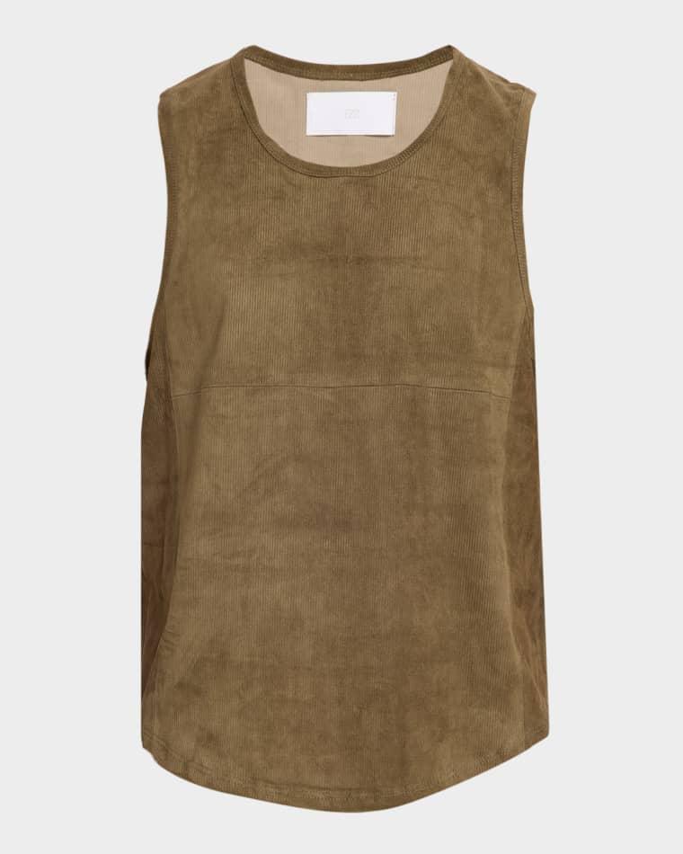 Men's Micro-Rib Suede Tank Top by EZR