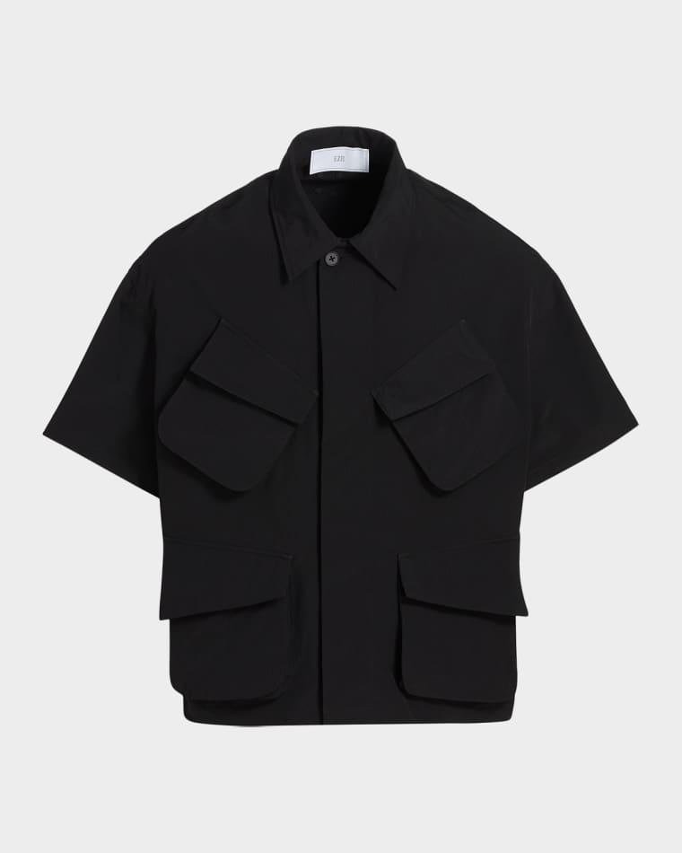 Men's Nylon Ripstop Cargo Pocket Shirt by EZR