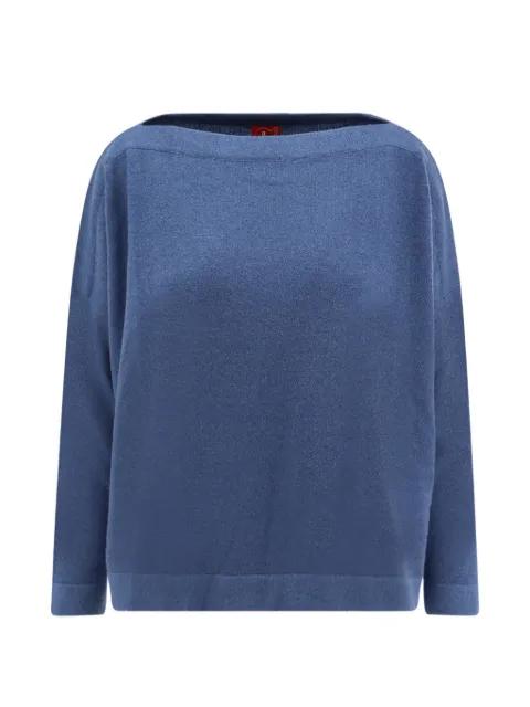 boat-neck side-split sweater by F CASHMERE