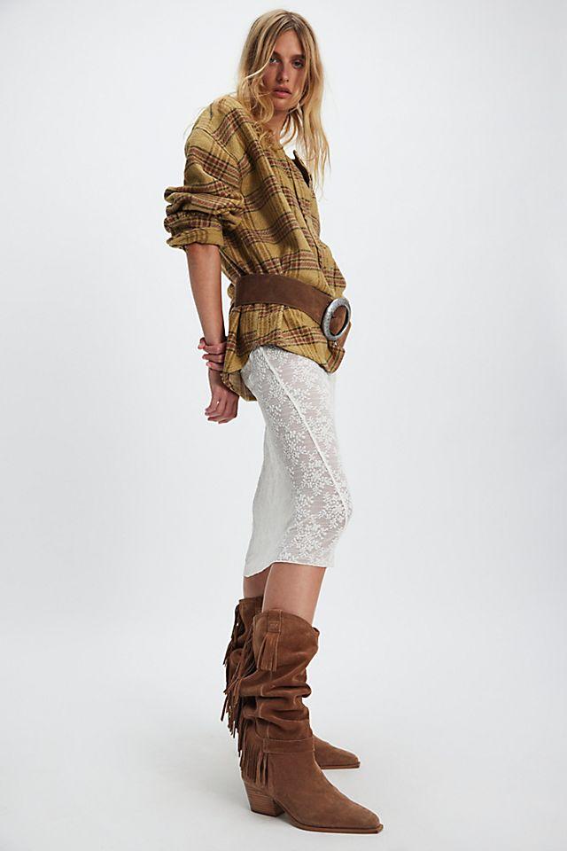 Faith Fringe Western Boots by F P COLLECTION