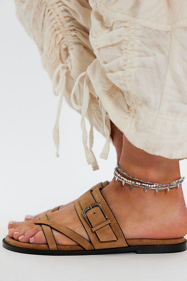 Belted Cross-Strap Sandals by F P COLLECTION | FREE PEOPLE