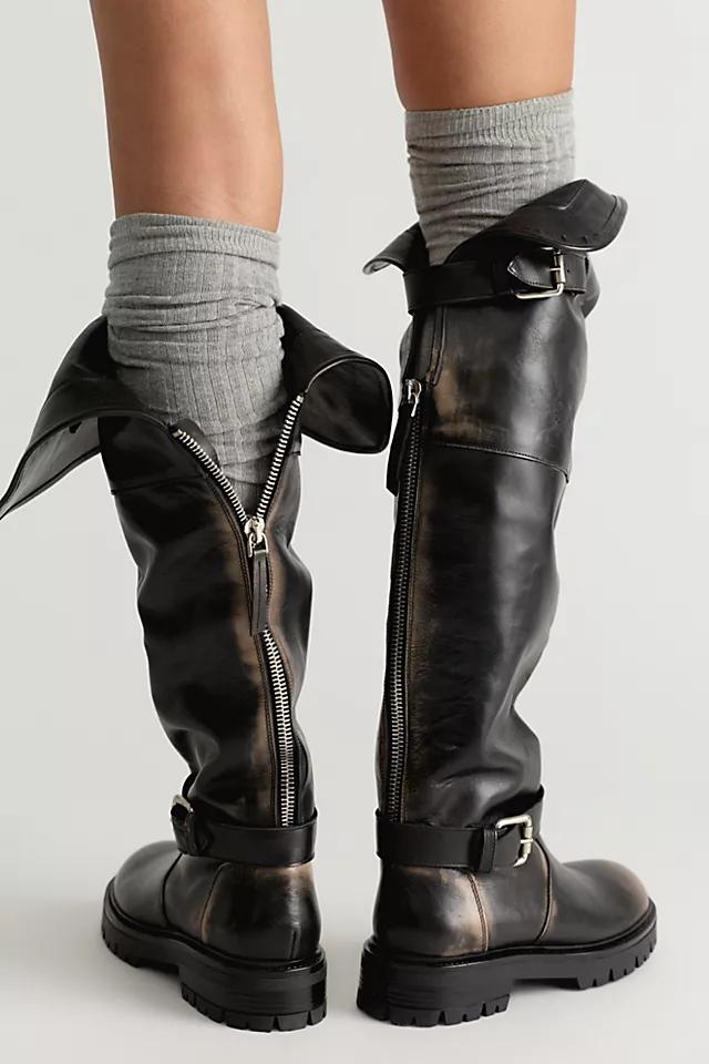 Enid Over-The Knee Moto Boots by F P COLLECTION | FREE PEOPLE