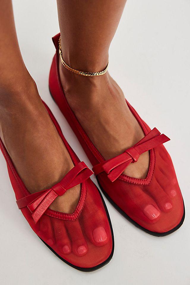 Mesh Mania Bow Flats by F P COLLECTION | FREE PEOPLE