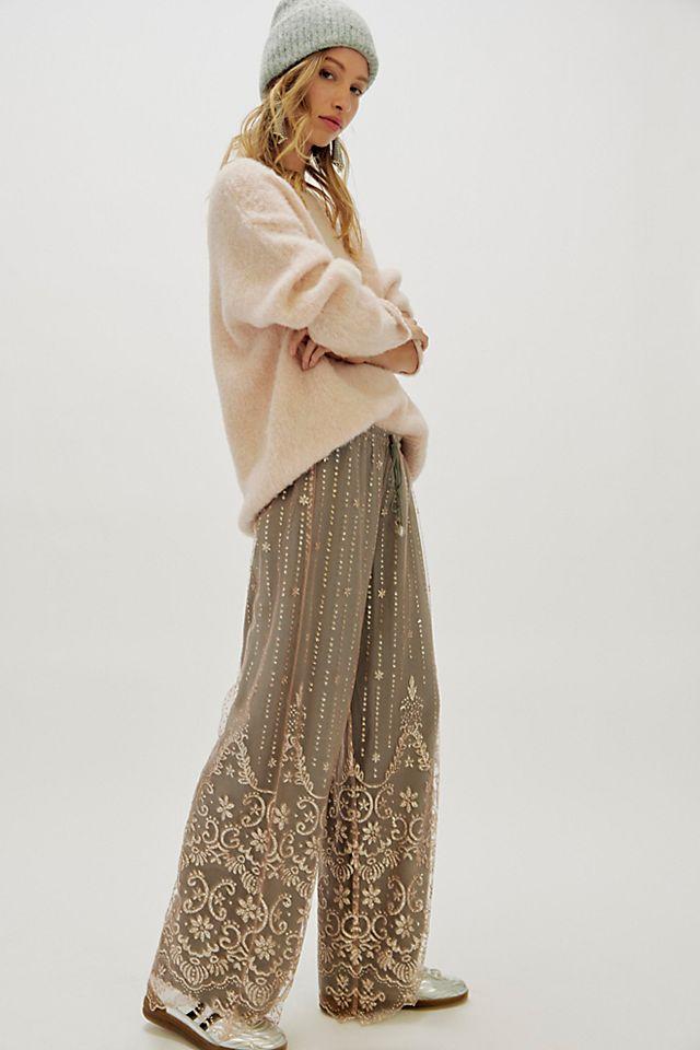 FP One Aiden Sparkle Pull-On Pants by F P ONE | FREE PEOPLE