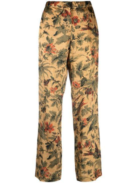 floral-print straight-leg trousers by F.R.S FOR RESTLESS SLEEPERS