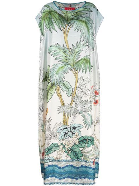 graphic-print silk maxi dress by F.R.S FOR RESTLESS SLEEPERS