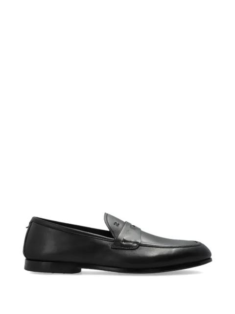 almond-toe leather loafers by FABI
