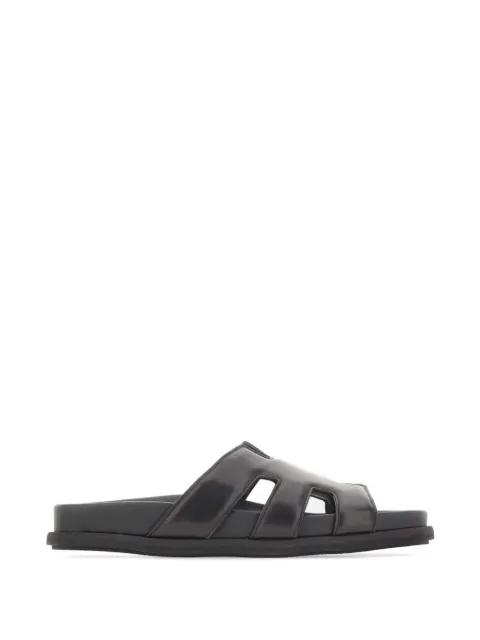 cut-out strap leather sandals by FABI