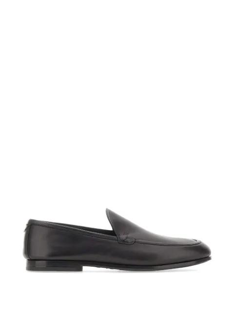 leather flat loafers by FABI