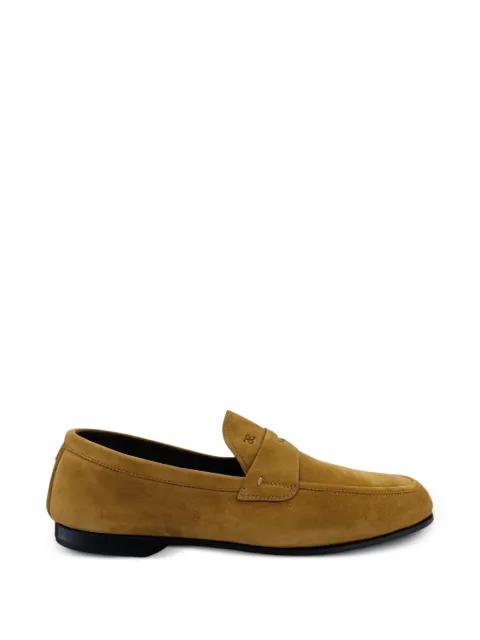 logo-embroidered penny loafers by FABI