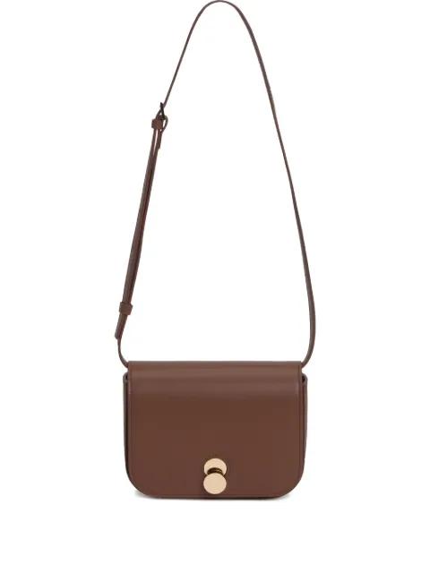 Eclissi curved-flap leather shoulder bag by FABIANA FILIPPI
