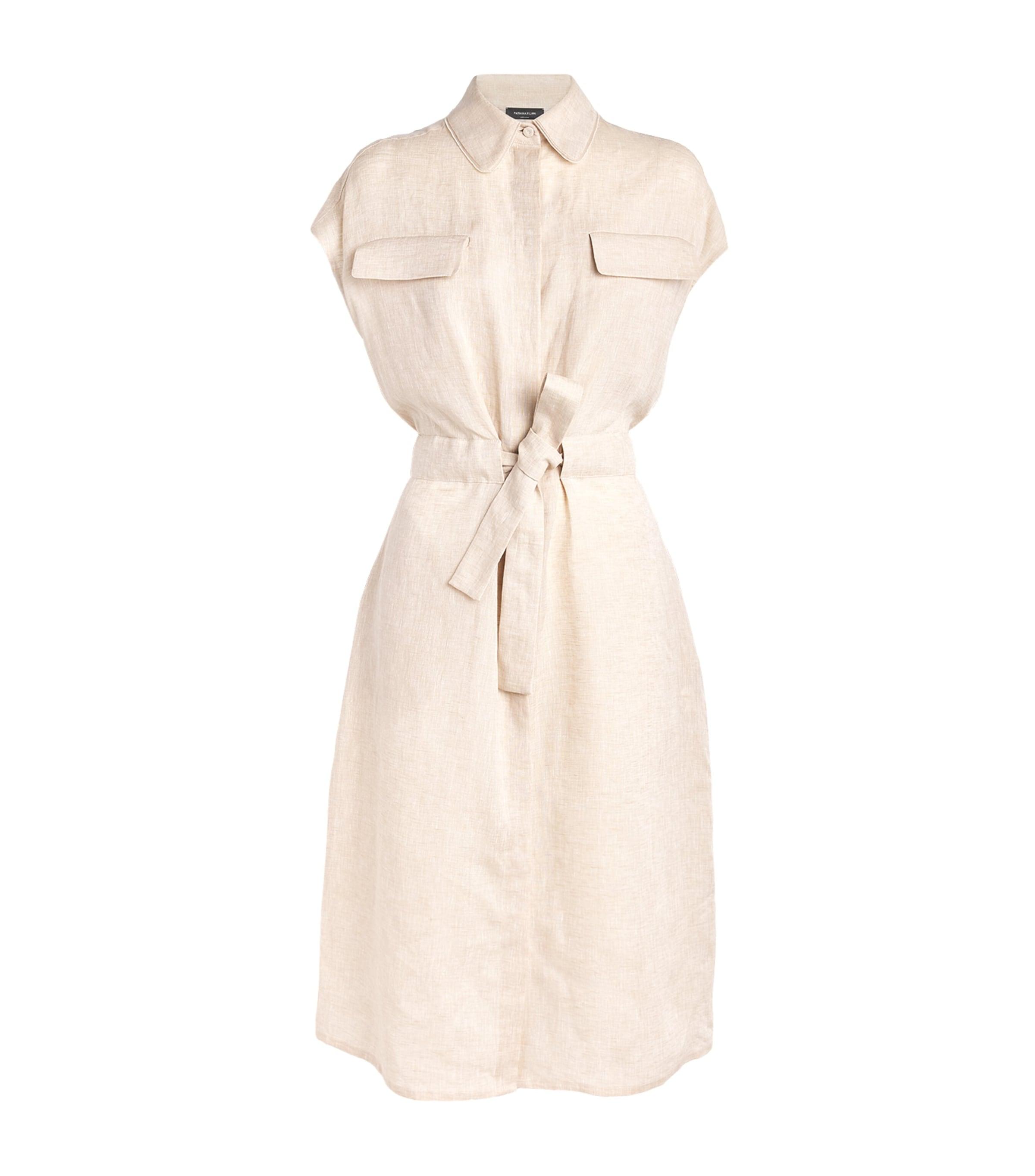 Fabiana Filippi Linen Safari Midi Dress by FABIANA FILIPPI