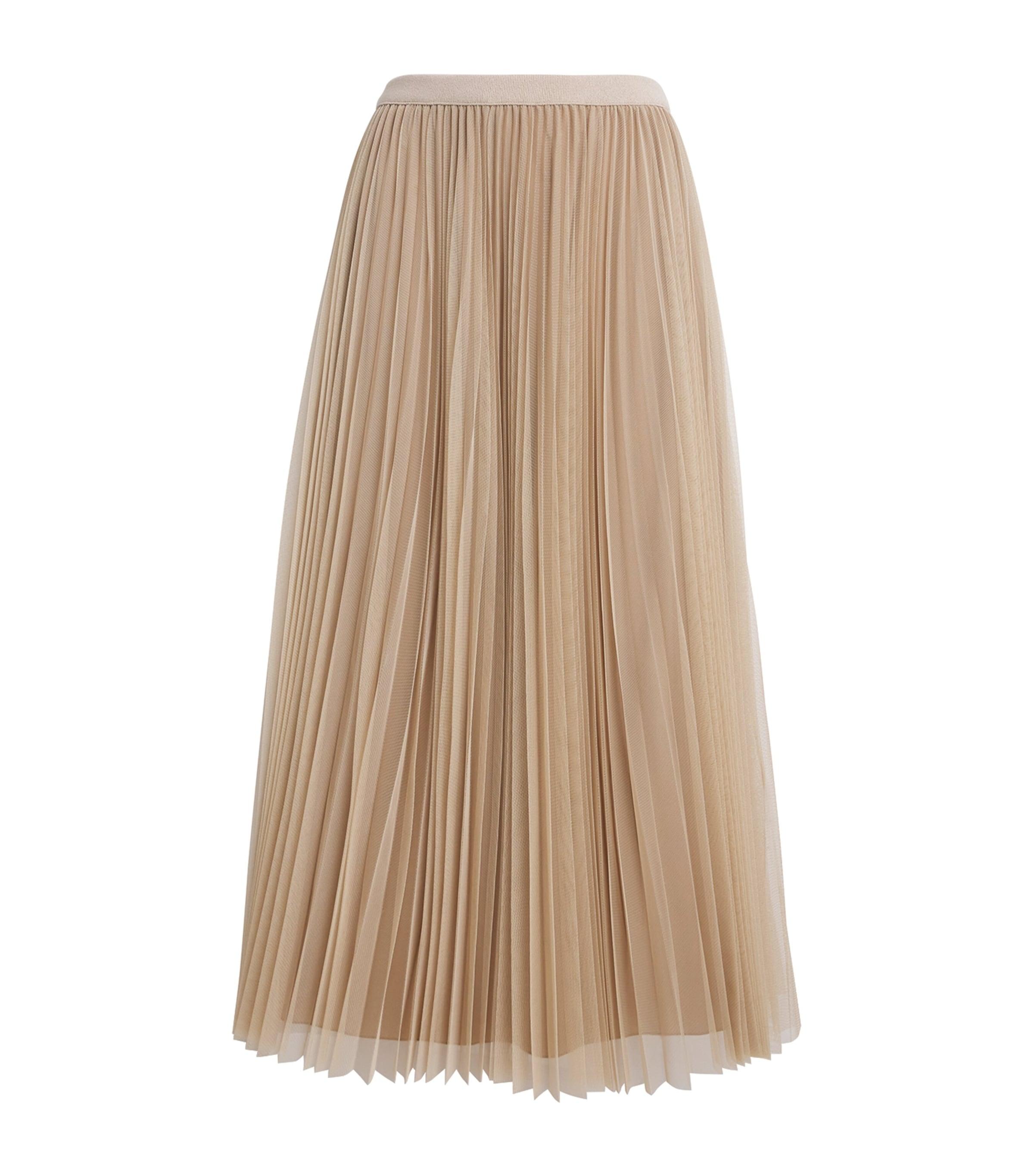 Fabiana Filippi Tulle Pleated Midi Skirt by FABIANA FILIPPI