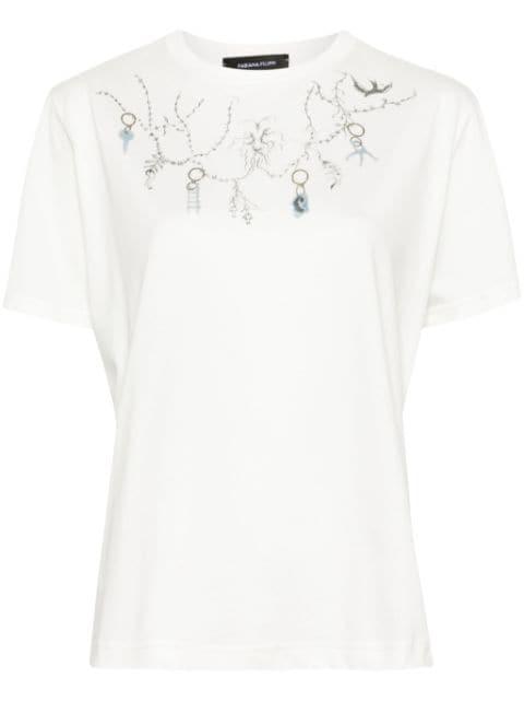 Fabula-print cotton T-shirt by FABIANA FILIPPI