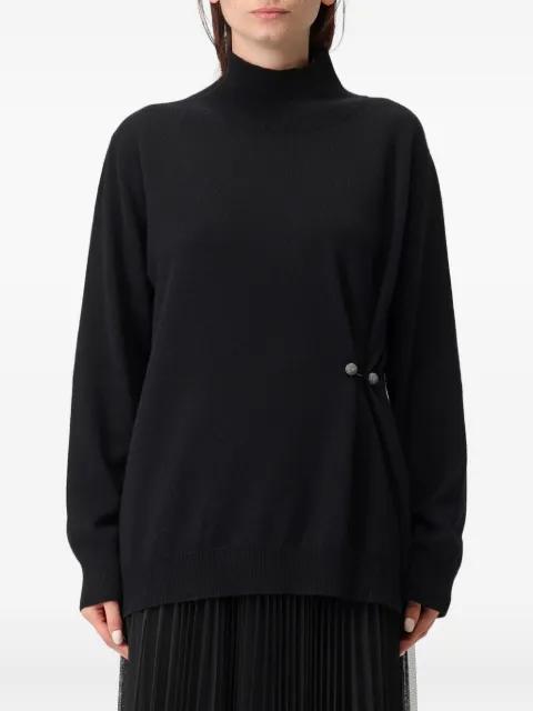 Platinum draped high-neck sweater by FABIANA FILIPPI