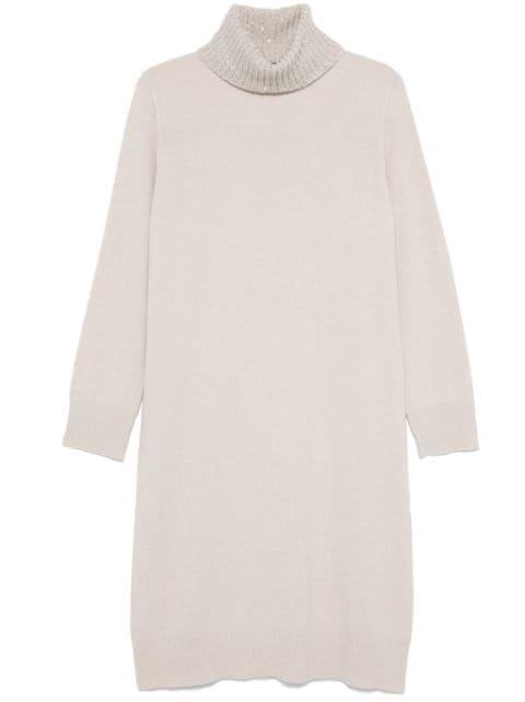 Platinum sequin-collar midi dress by FABIANA FILIPPI