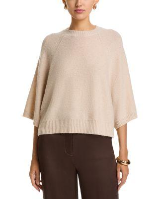Sequin Cropped Cape Sleeve Sweater by FABIANA FILIPPI
