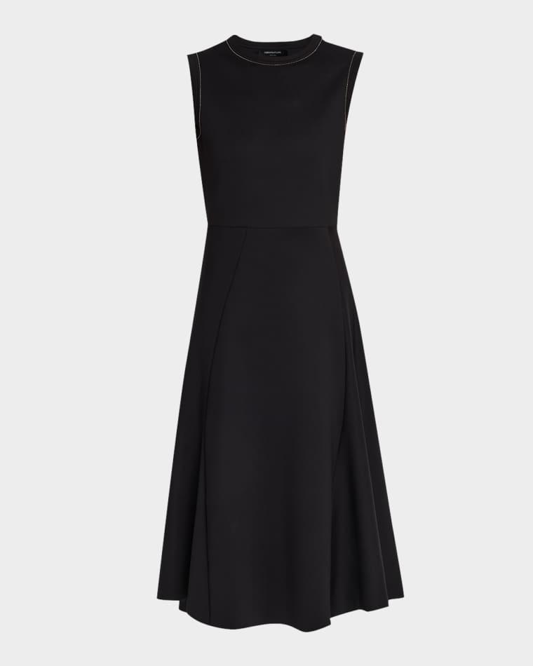 Sleeveless A-Line Scuba Midi Dress by FABIANA FILIPPI