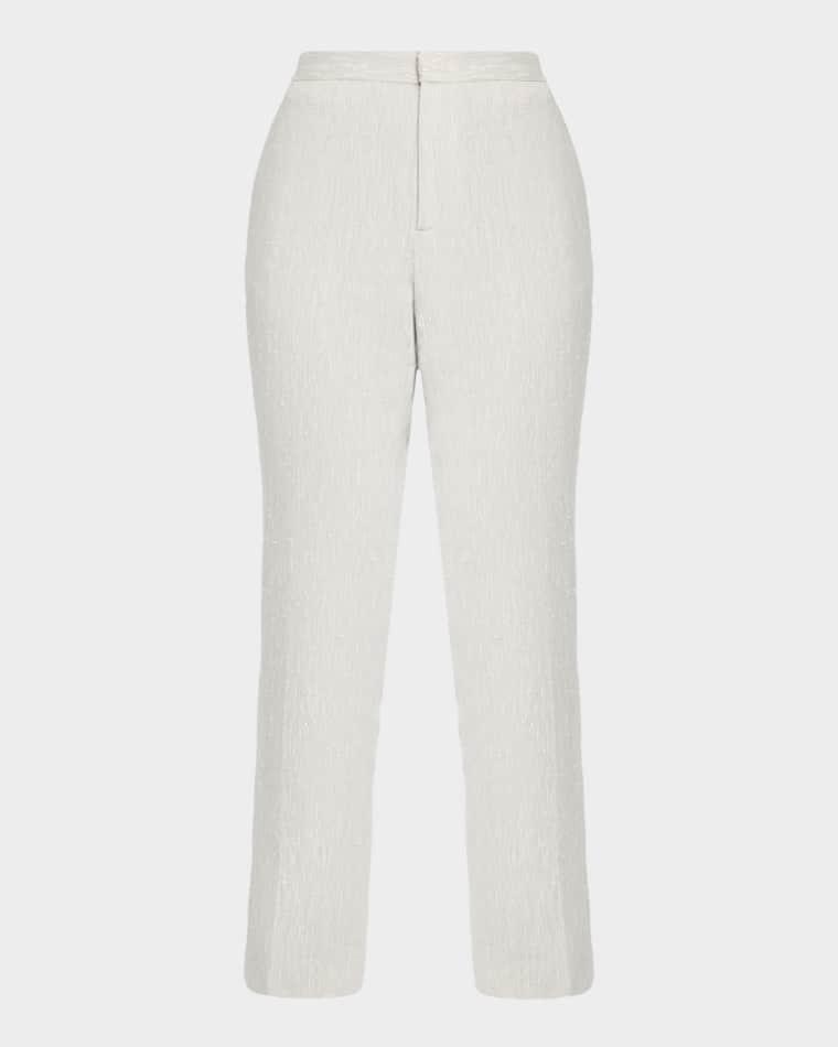 Slubbed Crop Slim Trousers by FABIANA FILIPPI