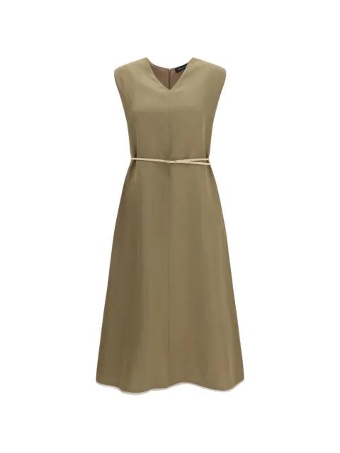 V-neck belted midi dress by FABIANA FILIPPI