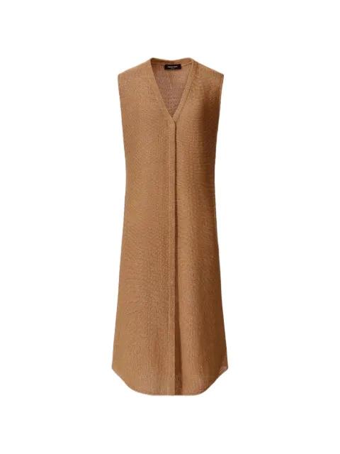 V-neck knit sleeveless cardigan by FABIANA FILIPPI