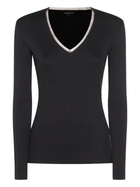 V-neck long-sleeve top by FABIANA FILIPPI