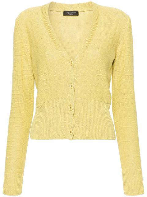 V-neck sequin-embellished cardigan by FABIANA FILIPPI