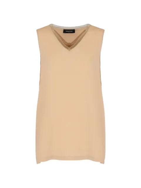 V-neck tulle top by FABIANA FILIPPI